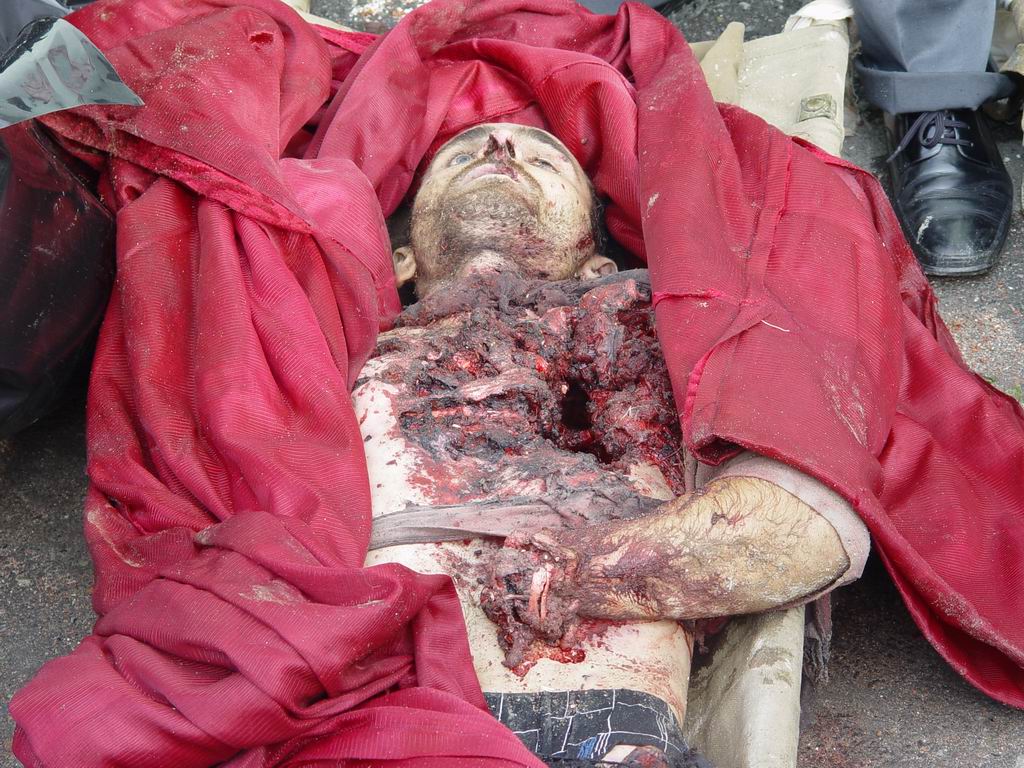 Beslan. Terrorist corpse