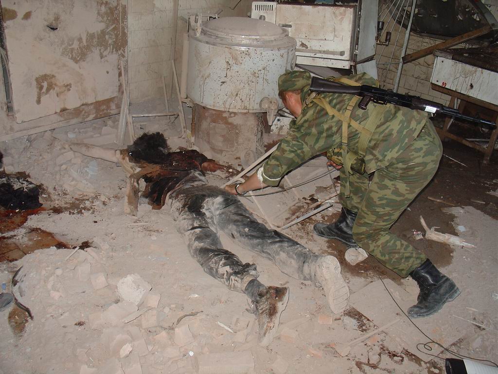 Beslan The corpse of a terrorist in a school