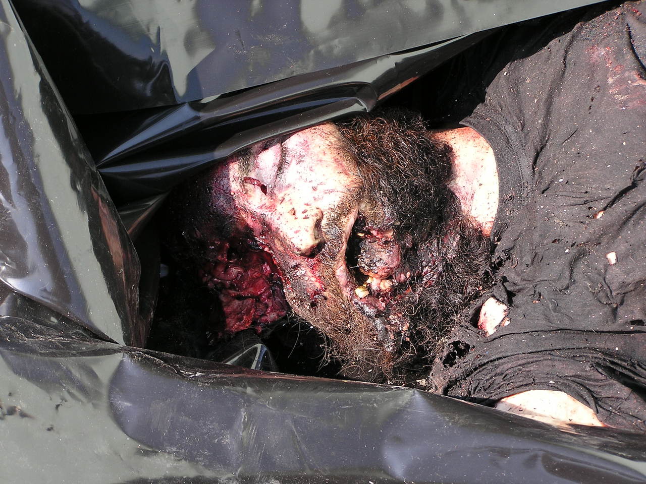 Beslan. The body of a terrorist. Turned the face