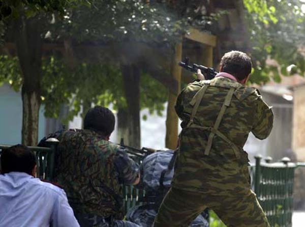 Militias shoot at the school building