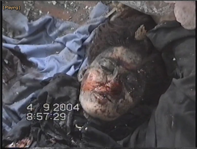 Beslan. The body of a suicide bomber