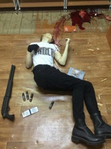 Труп керченского стрелка. Фото без цензуры