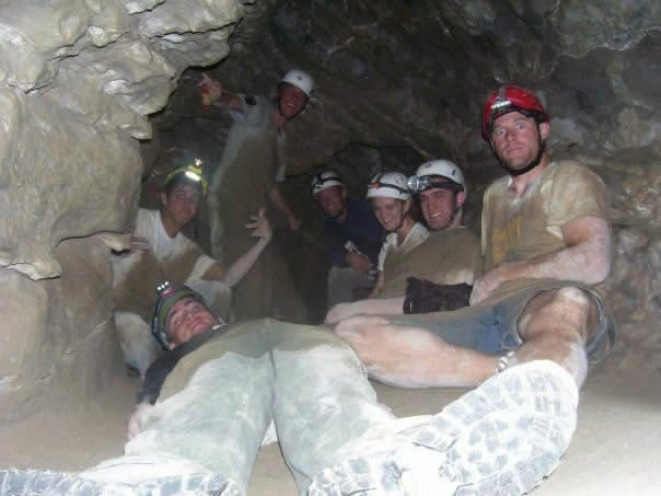 A group of speleologists in Nutty Putty Cave
