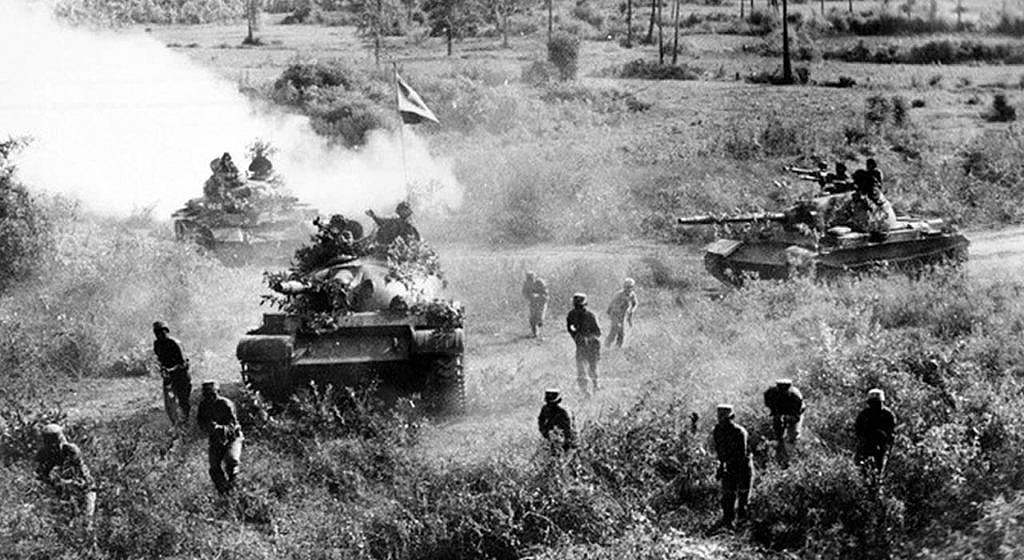Vietnamese army on the outskirts of Phnom Penh. December 1978