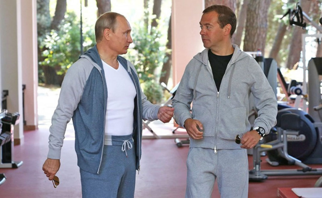 Putin and Medvedev. Height comparison
