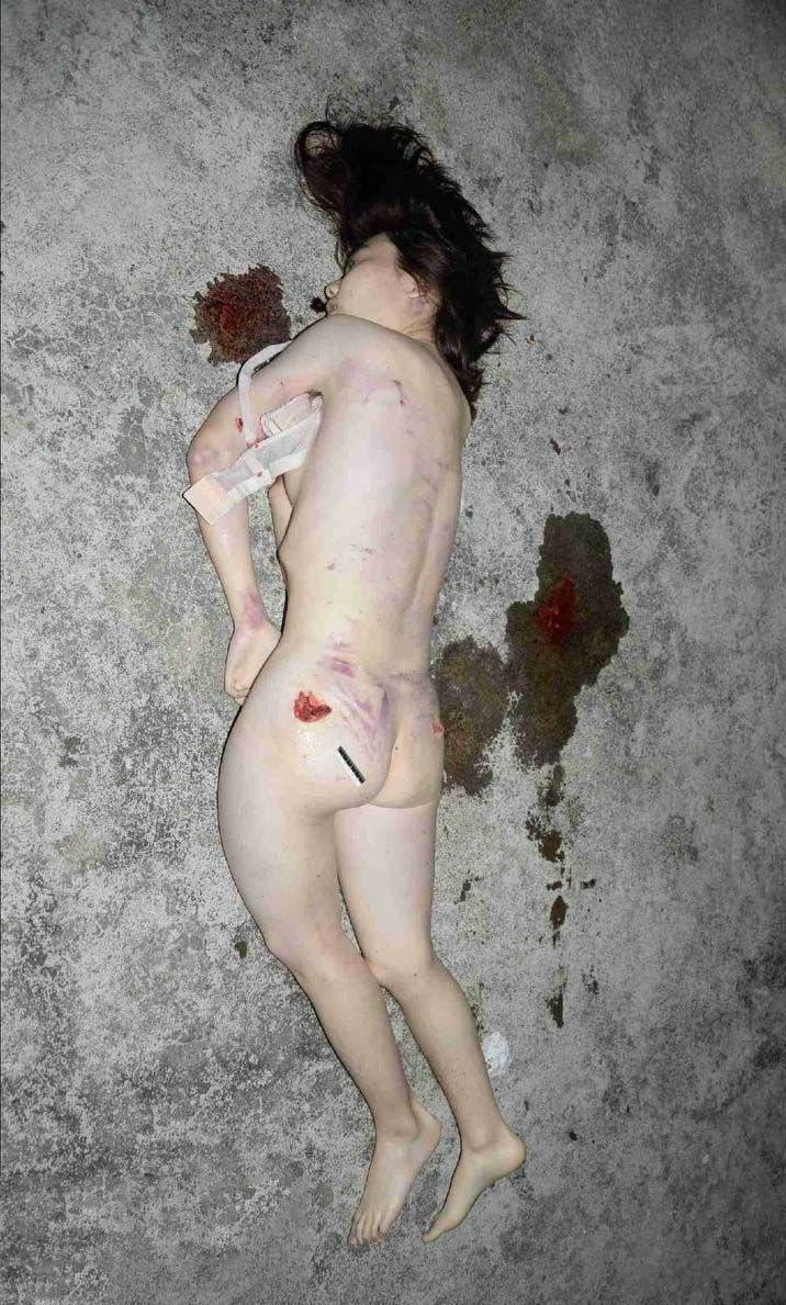 The naked corpse of a Chinese girl