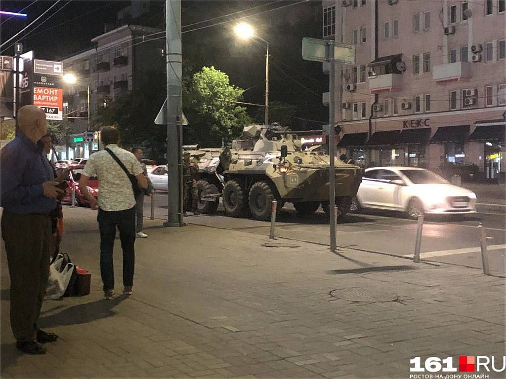 In Moscow and Rostov, military equipment was seen on the streets.