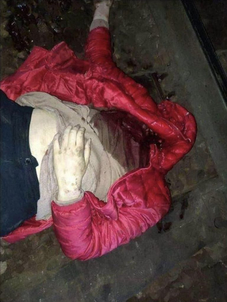 The headless body of a woman