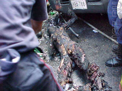 Последствия террористической атаки. Каракас. 2000г