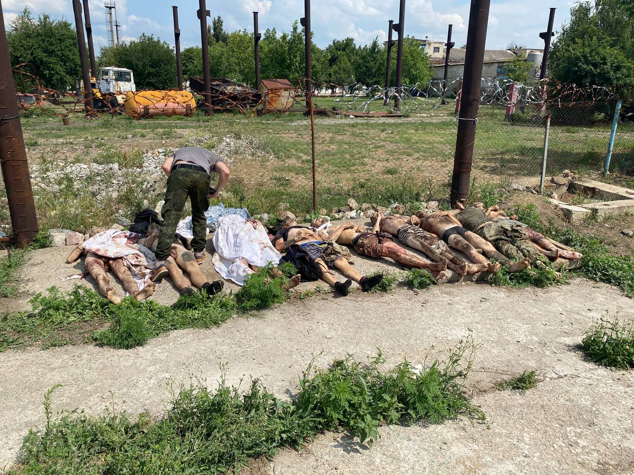 Corpses of fighters of the 'Azov' regiment