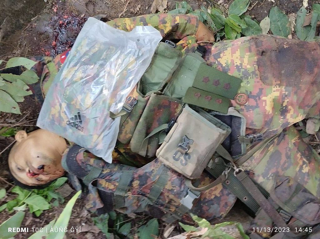 Corpses of Myanmar Army Soldiers