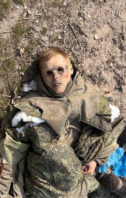 Птицы выклевали глаза у трупа русского военного