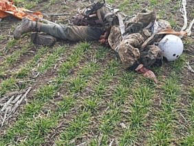Труп украинского летчика сбитого СУ-27