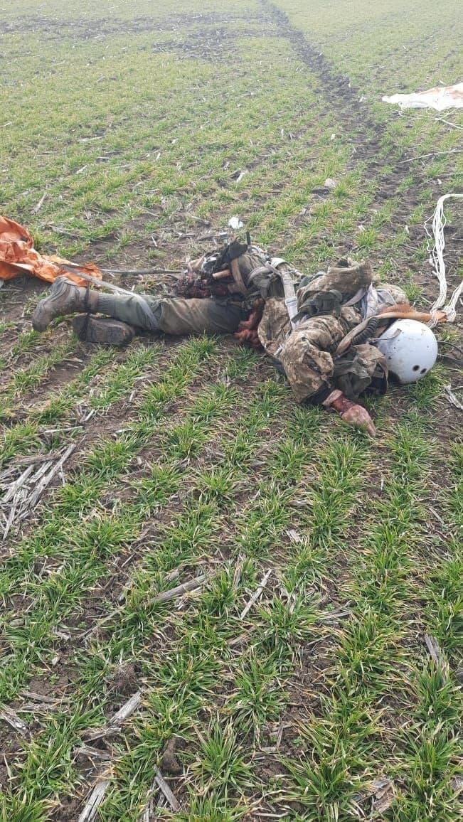 Труп украинского летчика сбитого СУ-27
