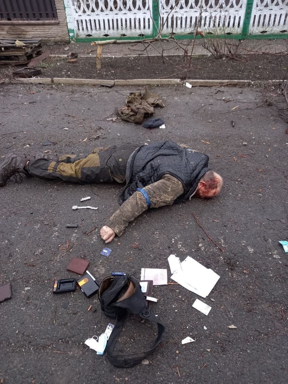 The corpses of military personnel of the Armed Forces of Ukraine. Volkhovanka. Ukraine