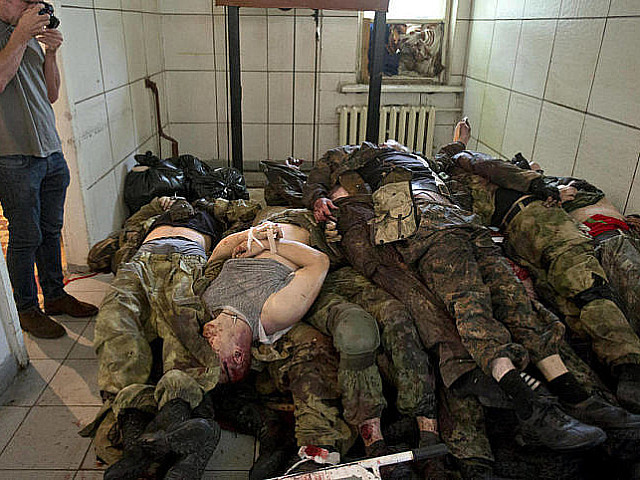 Трупы российских бойцов в украинском морге