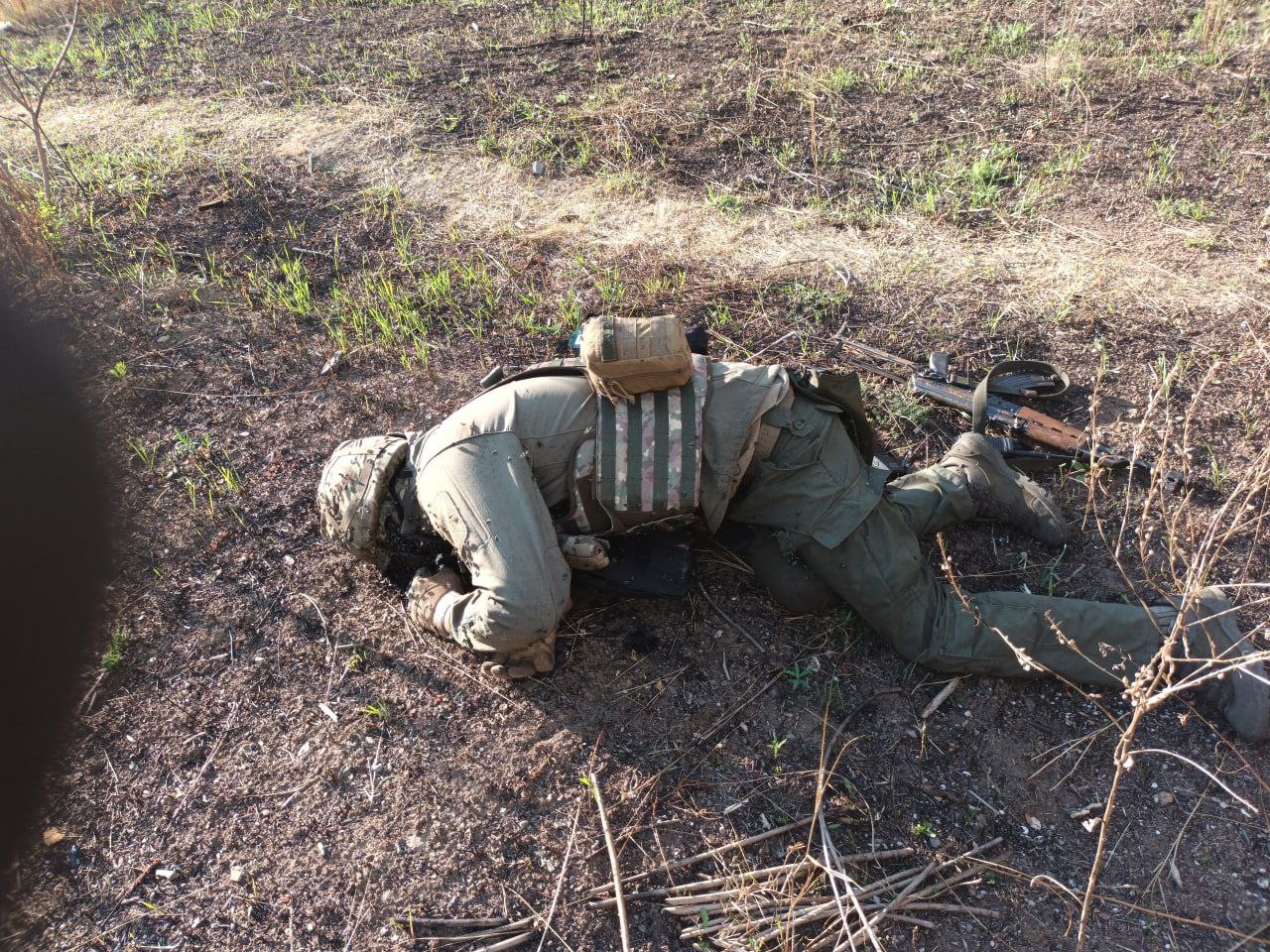 Убитый украинский боец